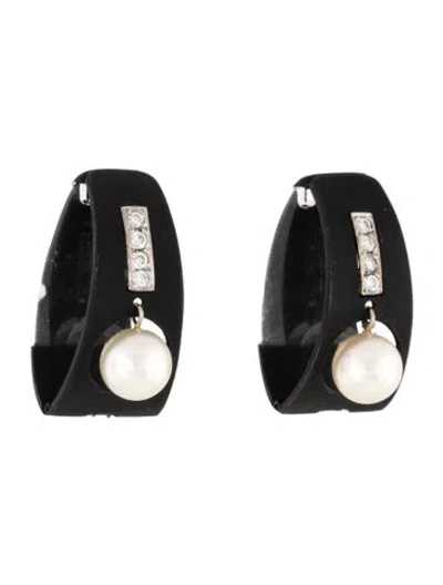 Pre-owned Earrings Marsh & Co. Vintage Cultured Pearl & Diamond Clip-on  In Multi