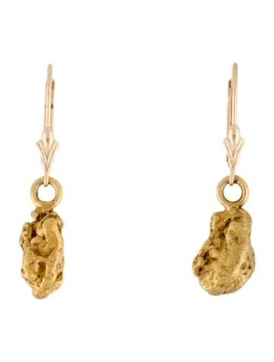 Pre-owned Earrings Nugget Drop  In Multi