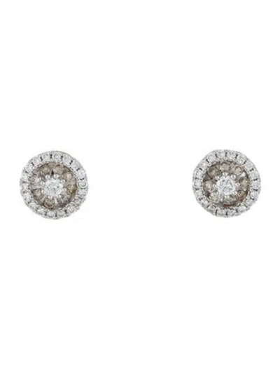 Pre-owned Earrings Piero Milano 18k Diamond Stud  In Multi