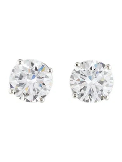 Pre-owned Earrings Platinum 2.02ctw Lab-grown Diamond Stud  In Multi