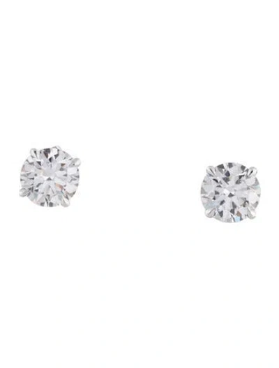 Pre-owned Earrings Platinum 2.15ctw Lab-grown Diamond Stud  In Multi