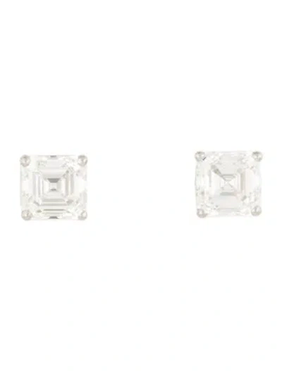 Pre-owned Earrings Platinum 4.01ctw Lab-grown Diamond Stud  In Multi