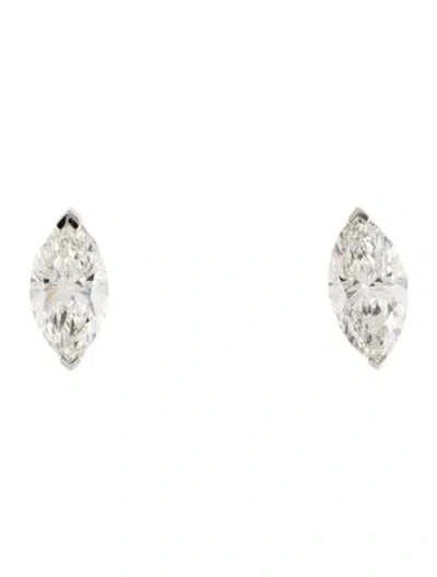 Pre-owned Earrings Platinum 4.03ctw Lab-grown Diamond Stud  In Multi