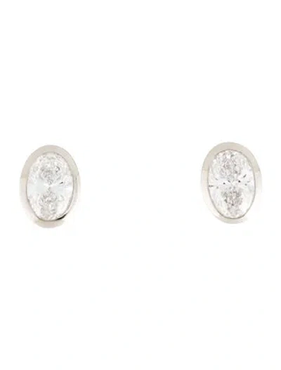 Pre-owned Earrings Platinum 4.16ctw Lab-grown Diamond Stud  In Multi
