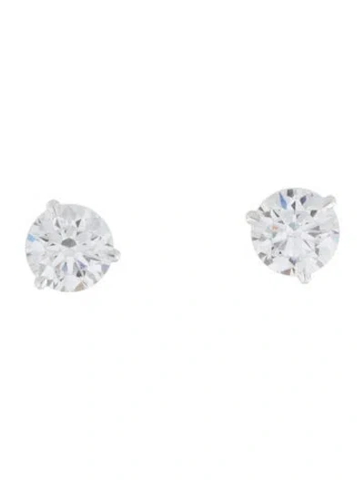 Pre-owned Earrings Platinum 4.34ctw Lab-grown Diamond Stud  In Multi