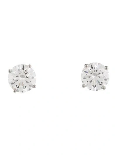 Pre-owned Earrings Platinum 5.10ctw Lab-grown Diamond Stud  In Multi