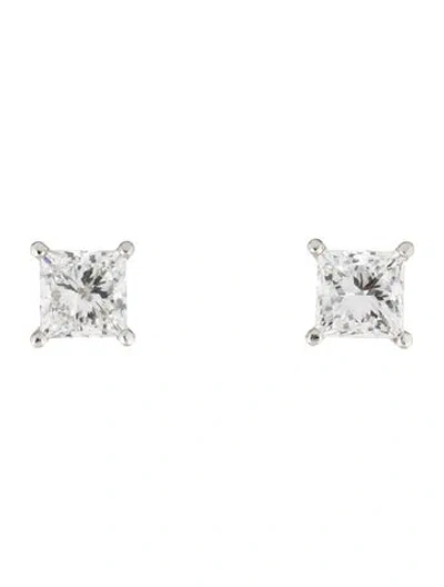 Pre-owned Earrings Platinum 5.78ctw Lab-grown Diamond Stud  In Multi