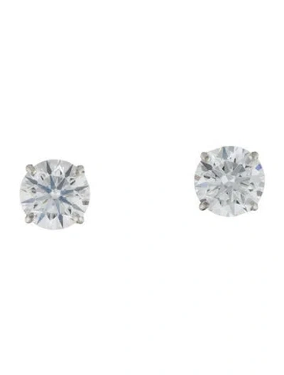 Pre-owned Earrings Platinum 7.37ctw Lab-grown Diamond Stud  In Multi