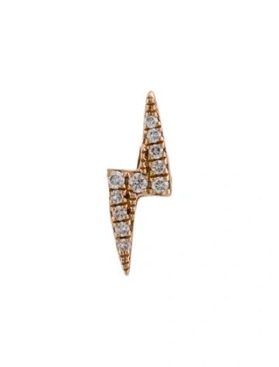 Pre-owned Earrings Porter Lyons 14k Diamond Mini Lightning Single Stud Earring In Multi