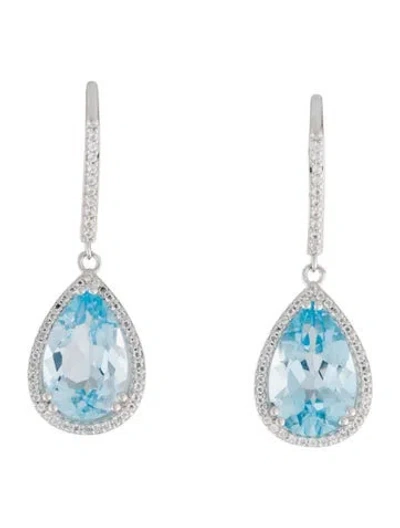 Pre-owned Earrings Topaz Drop  In Multi