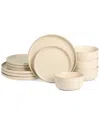 Earth & Clay Amber 12pc Stoneware Dinnerware Set