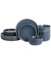 Earth & Clay Amber 12pc Stoneware Dinnerware Set