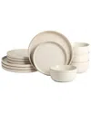 Earth & Clay Amber 12pc Stoneware Dinnerware Set