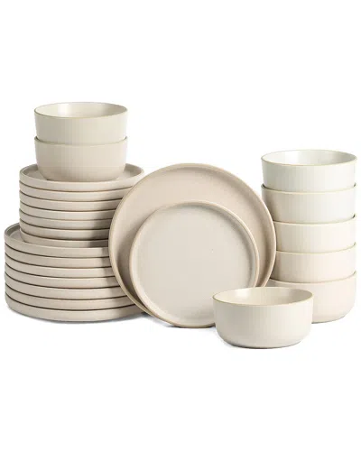 Earth & Clay Amber 24pc Stoneware Dinnerware Set