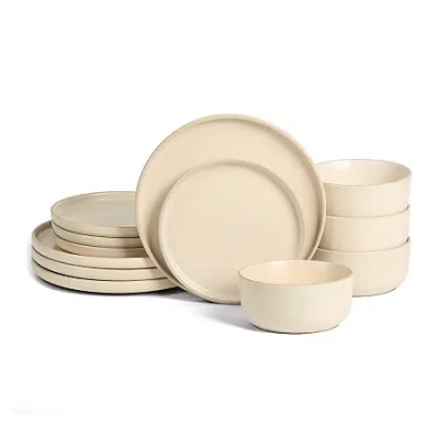 Earth & Clay Amber 4-pc. Stoneware Dinnerware Set In Sand