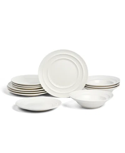 Earth & Clay Celeste 12 Pc. Dinnerware Set, Service For 4 In White