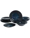 Earth & Clay Celeste 12pc Stoneware Dinnerware Set In Blue
