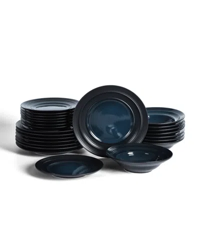 Earth & Clay Celeste 24 Pc. Dinnerware Set, Service For 8 In Blue