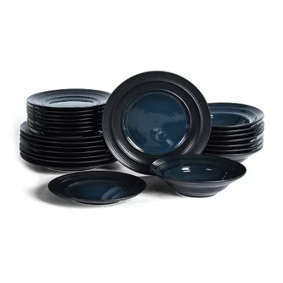Earth & Clay Celeste 8-pc. Stoneware Dinnerware Set In Blue