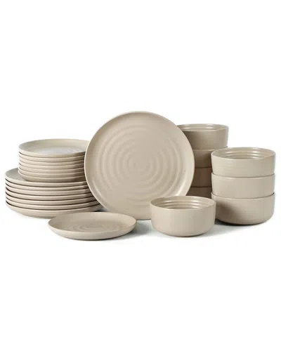EARTH & CLAY EARTH & CLAY EARTH & CLAY ION 24-PIECE DINNERWARE SET STONEWARE