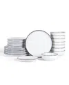 Earth & Clay Ezra 24pc Dinnerware Set In White