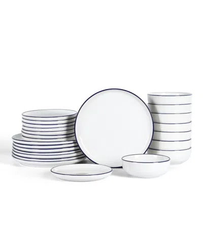 Earth & Clay Ezra 24pc Dinnerware Set In White