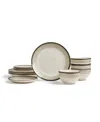 Earth & Clay Harlow Earthenware 12-piece Dinnerware Set In Neutral