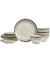 Earth & Clay Harlow 12pc Dinnerware Set Earthenware