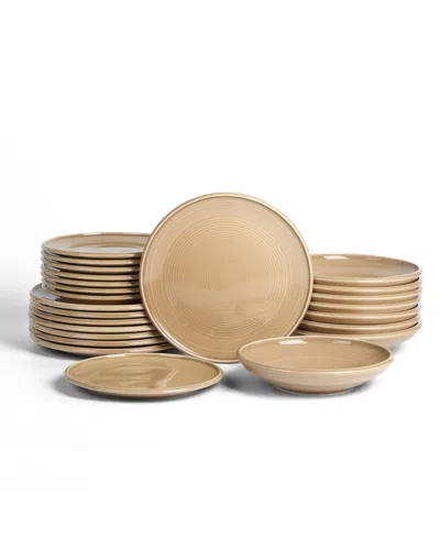 Earth & Clay Harmony 24 Pc. Dinnerware Set, Service For 8 In Brown
