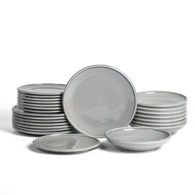 Earth & Clay Harmony Dinnerware Set Stoneware In Gray