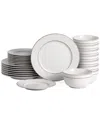 Earth & Clay Hazel 12pc Stoneware Dinnerware Set In White