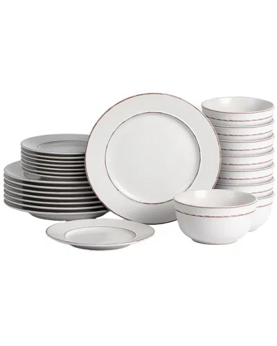 Earth & Clay Hazel 24pc Stoneware Dinnerware Set