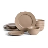 Earth & Clay Hazel 4-pc. Stoneware Dinnerware Set In Brown