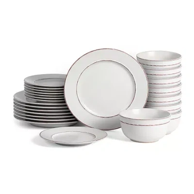 Earth & Clay Hazel 8-pc. Stoneware Dinnerware Set In Gray