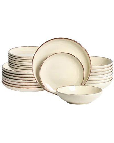 Earth & Clay Heath 24pc Stoneware Dinnerware Set