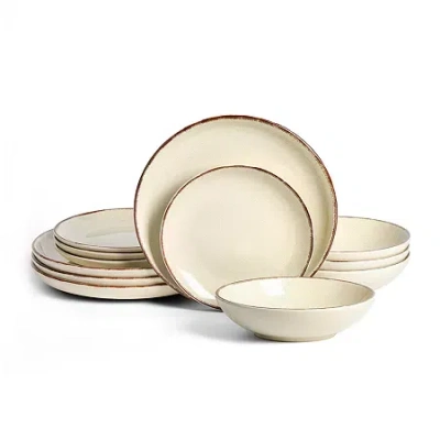 Earth & Clay Heath 4-pc. Stoneware Dinnerware Set In White