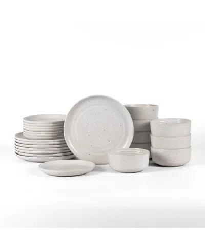 Earth & Clay Ion 24 Pc. Dinnerware Set, Service For 8 In Gray