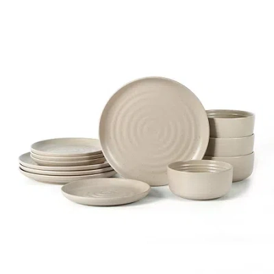 Earth & Clay Ion 4-pc. Stoneware Dinnerware Set In Sand