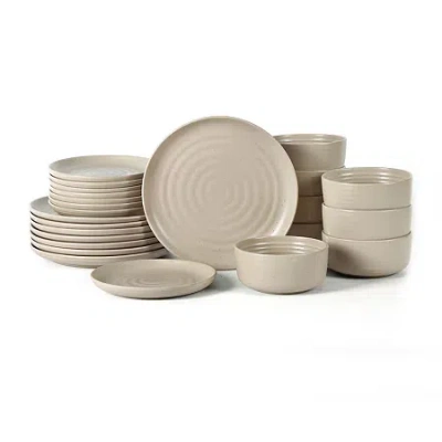 Earth & Clay Ion 8-pc. Stoneware Dinnerware Set In Sand