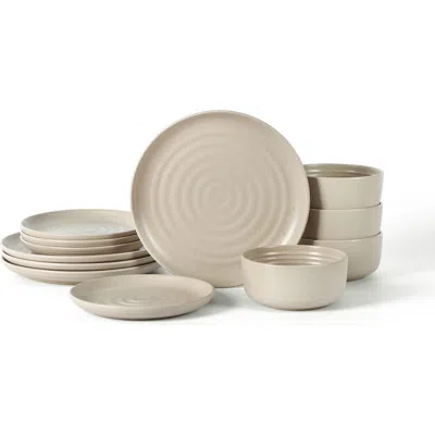 Earth & Clay Ion Stoneware 12-piece Dinnerware Set In Beige