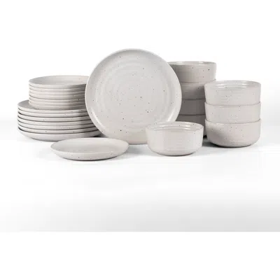 Earth & Clay Ion Stoneware 24-piece Dinnerware Set In Multi
