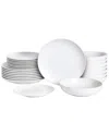 Earth & Clay Mia 12pc Stoneware Dinnerware Set In White