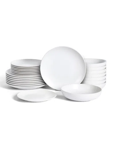 Earth & Clay Mia 24 Pc. Dinnerware Set, Service For 8 In White