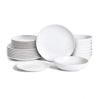 Earth & Clay Mia 24-pc. Stoneware Dinnerware Set In White