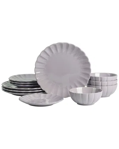 Earth & Clay Phoenix 12pc Dinnerware Set In Purple