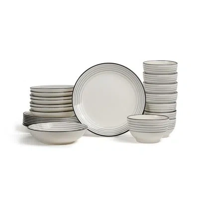 Earth & Clay Zeke Dinnerware Set Earthenware In Gray