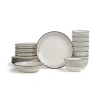 Earth & Clay Zeke Earthenware 24-piece Dinnerware Set In Grey