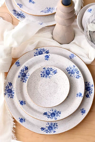 Earth And Element Blue Floral Dinnerware Set