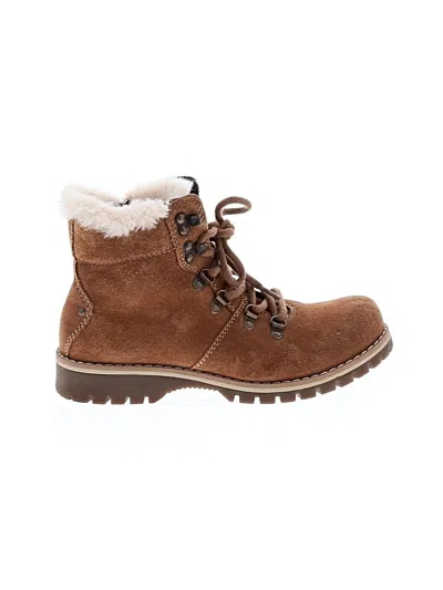 Pre-owned Earth Ankle Boots In Brown