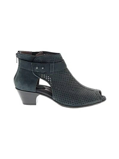 Pre-owned Earth Ankle Boots In Teal